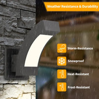 Inowel Wall Lights Outdoor Wall Sconce Modern LED Patio Porch Lights Aluminum Exterior Light Fixture Waterproof IP54 For Hallway House Back Yard Garage 12557