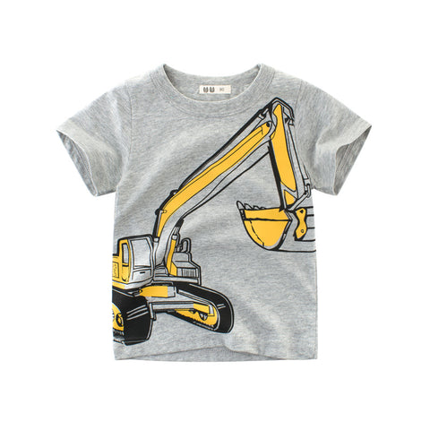 Boys' Summer Korean Style 100% Pure Cotton Graphic T-Shirt — Premium Student Apparel | Everyday Home Deal