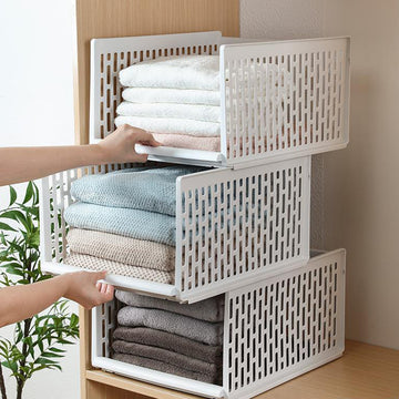Wardrobe Storage Layered Partition Wardrobe Storage Box | Everyday Home Deal