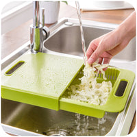 Multifunction Cutting Board with Sink Drain Basket | Kitchen Chopping Board | Everyday Home Deal