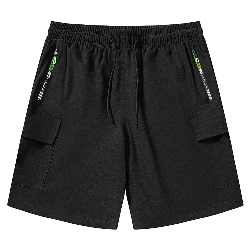 Mens Stretchy, Loose-Fitting Multi-Pocket Work Shorts