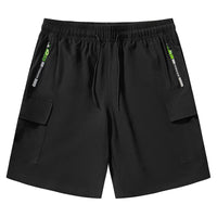 Mens Stretchy, Loose-Fitting Multi-Pocket Work Shorts