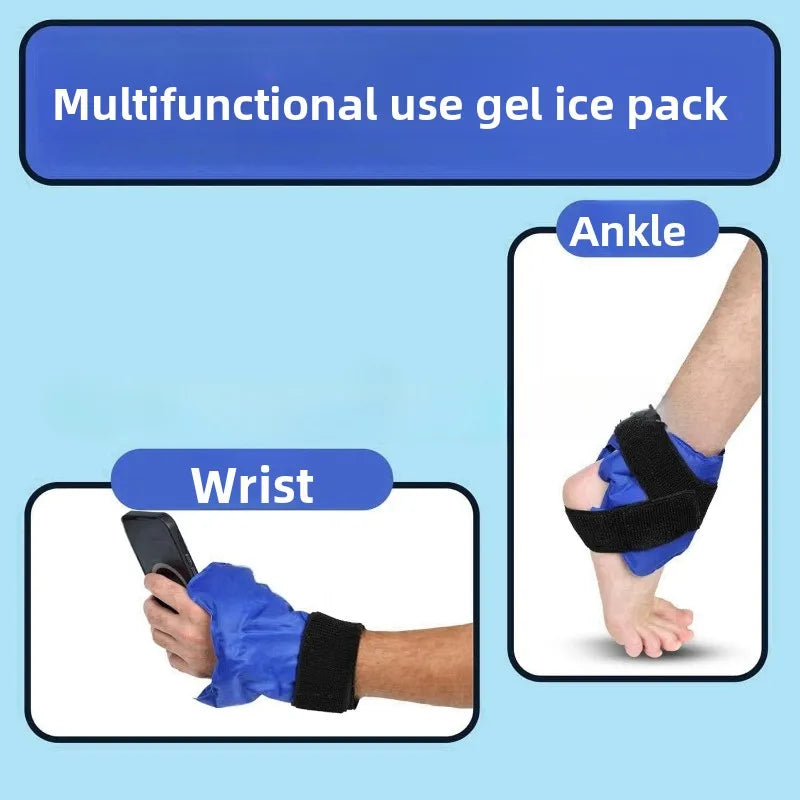 ‌Ankle Support Ice Wrap – Reusable Gel Cold Therapy Brace for Swelling & Pain Relief (360° Wrap Design，Physical Cooling)