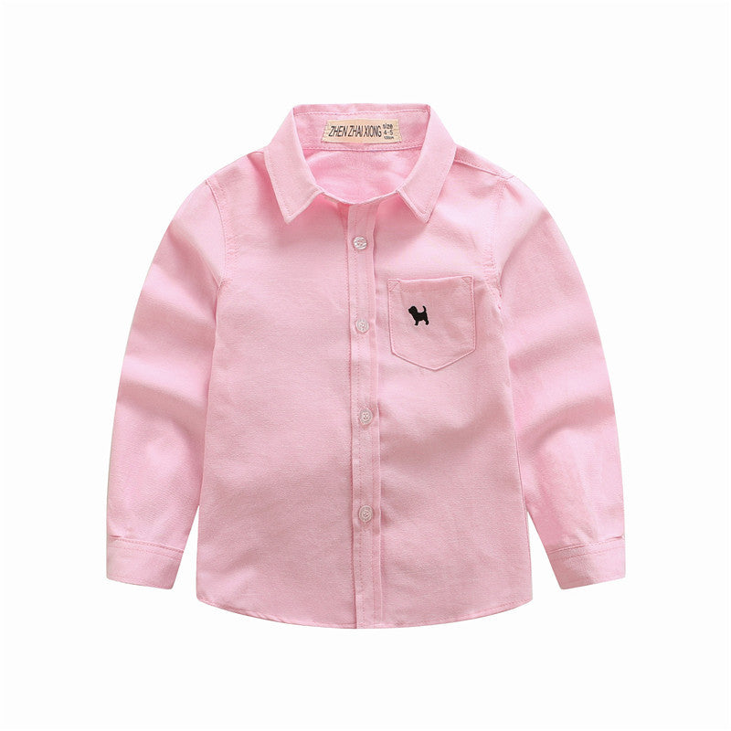 Boys' Pure 100% Cotton Long-Sleeved Dress Shirts — Premium Apparel Deal | Everyday Home Deal
