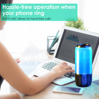 1Pc Wireless Portable Speaker Loud Stereo Speaker With 6 Color Changing Lights Radio Party TWS Speaker For Home Outdoor Travelling