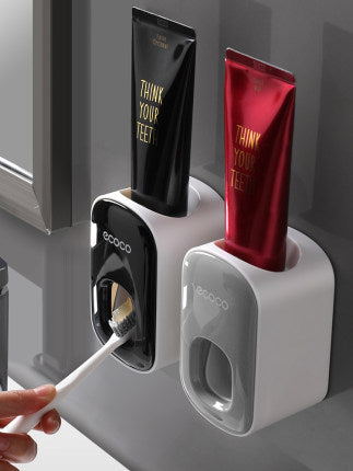 Wall Mounted Automatic Toothpaste Holder Bathroom Accessories Set Dispenser | Everyday Home Deal