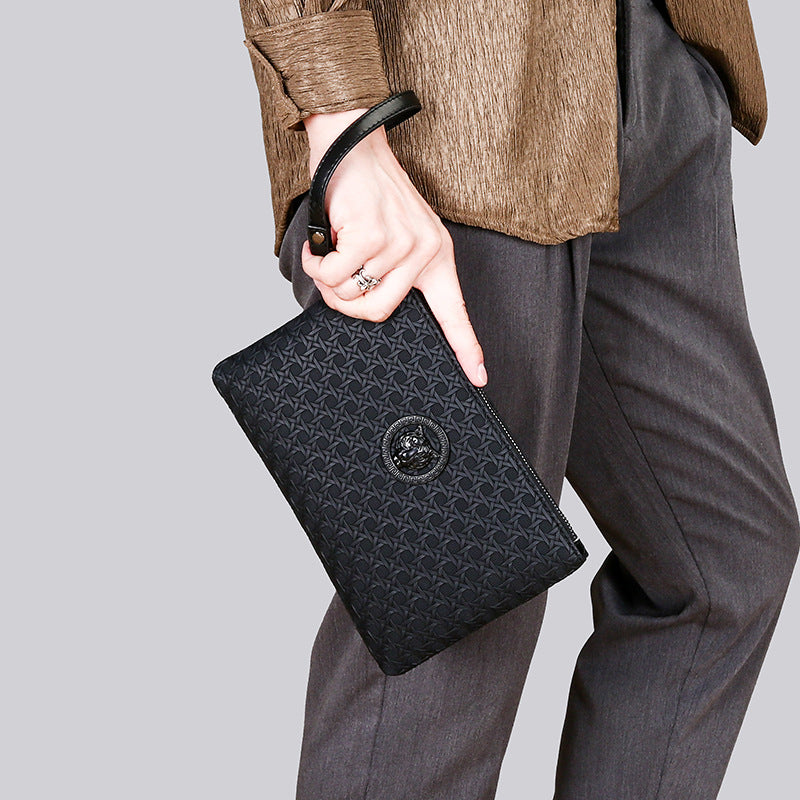 Men's Woven-Texture Personalized Minimalist Clutch | Everyday Home Deal
