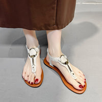 Summer Flip-flops Siamese-style Peep-toe Flat Sandals