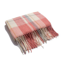 British-style Mens And Womens Couple Tassel Scarf With Large Plaid Pattern