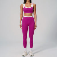 Contrast Nude Yoga Suit Thread