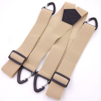 Plastic Buckle 4-hook Britishstyle Unisex X strap Suspenders 4 Cm WideVintage Elastic Braces