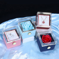 Rotating Soap Flower Rose Gift Box Creative Rotating Rose Jewelry Packaging Box Valentine's Day Gift For Women | Everyday Home Deal