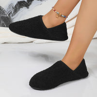 One-step Warm Shoes Closed-toe Slippers With Extra Fleece For Added Warmth And Thickness