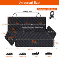 1Pc Dog Car Seat Cover Waterproof Scratchproof Pet Car Rear Protector Mat Pet Back Seat Cover With Dog Seat Belt For Car Truck SUV
