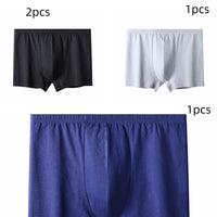 Men's High-waisted Pure Cotton Plus Size Loose Deep-crotch Cotton Breathable Boxer Shorts
