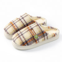 Women's Home Plush Warm Non-slip Plaid Cotton Shoes | Everyday Home Deal
