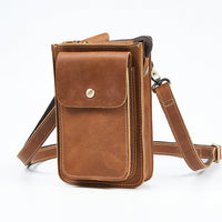 Genuine Leather Mens Cowhide Durable Work Belt-Powered Bag