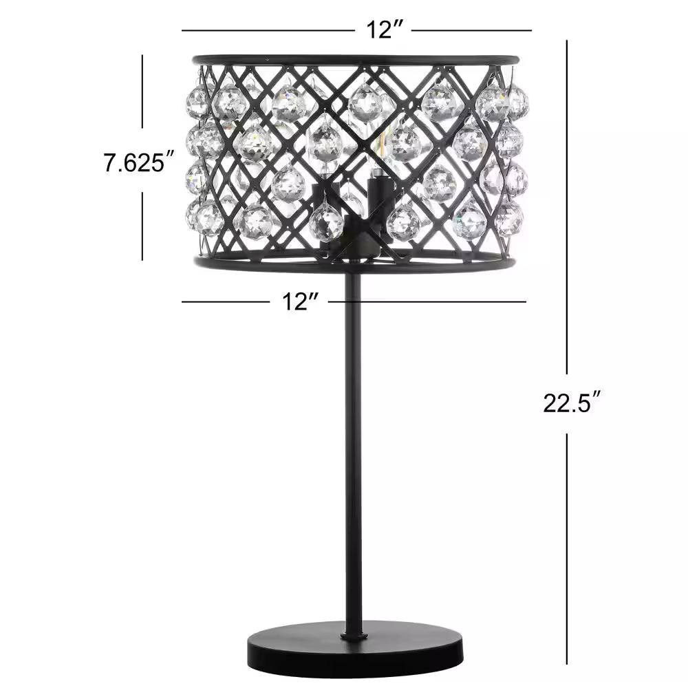 Gabrielle 22.5 In. Oil Rubbed Bronze Metal/Crystal LED Table Lamp