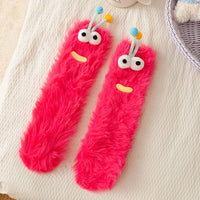 Womens Quirky Coral Fleece Mid-calf Socks