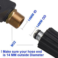 High Pressure Washer Gun 4000 PSI Car Wash Foam Spray Short Wand W