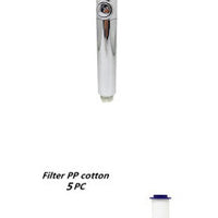 Propeller Driven Shower Head With Stop Button And Cotton Filter Turbocharged High Pressure Handheld Shower Nozzle