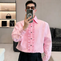 French High-end Court Style Shirt For Men, Korean Version