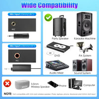 UHF Wireless Microphones Rechargeable Wireless Microphones Metal Handheld Dynamic Mics With 262FT Range For Karaoke Party DJ Wedding Speech Outdoor Events