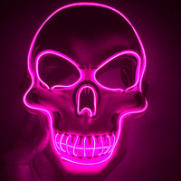 Halloween Skeleton Mask LED Glow Scary Mask