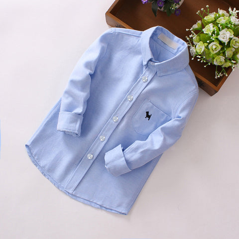Boys' Pure 100% Cotton Long-Sleeved Dress Shirts — Premium Apparel Deal | Everyday Home Deal