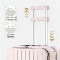 Front Opening Luggage Compartment With Front Open Tray And 20 Inch Cabin, Expandable Folding Cup Holder, Hidden Phone Holder, Dual USB Chargers. Travel Carrier