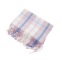 British-style Mens And Womens Couple Tassel Scarf With Large Plaid Pattern