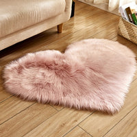 Plush Heart Shaped Carpet Non-Slip Mat Fluffy Rug Floor Mat Blanket Sofa Cushion Foot Pad Carpets For Living Room Home Decor