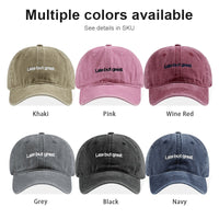 Late But Great Embroidered Vintage Washed Baseball Cap Adjustable Unisex Casual Dad Hat