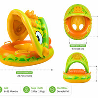 6-36 Months Swimming Ring Baby With Swimming Aid,Baby With Adjustable Safety SeatInflatable,Baby FloatToddler Pool Swimming Ring,L