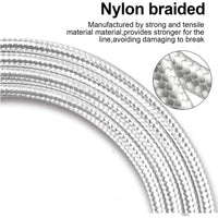 150cm 180cm USB Charging Cable A Pple MFi Certified, Nylon Braided Jacket,silver Premium Series