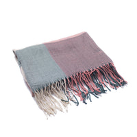 British-style Mens And Womens Couple Tassel Scarf With Large Plaid Pattern