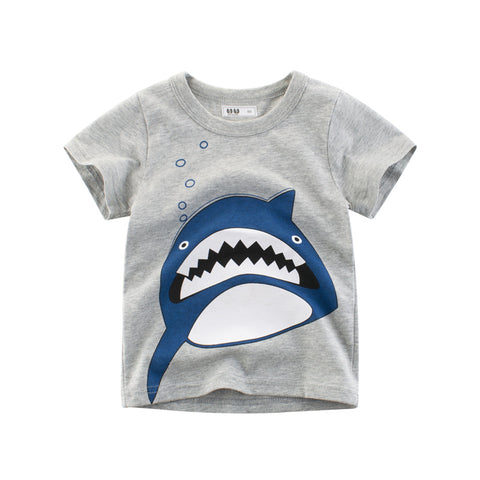 Boys' Summer Korean Style 100% Pure Cotton Graphic T-Shirt — Premium Student Apparel | Everyday Home Deal