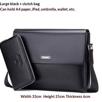 Trendy Men's Business Office And Casual Large-capacity Leather Bag