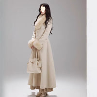 Cinched-waist Double-faced Wool Coat For A Princess