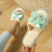 Womens Flat-soled Cotton Outdoor Slippers
