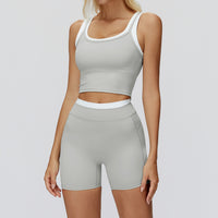 Contrast Nude Yoga Suit Thread