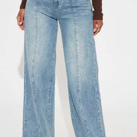 Straight-leg Washed Street-style Womens Jeans