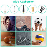 1Pc Portable Tire Inflator 120 PSI Maximum 90W Powered Tire Inflator With Digital Display LED Light Inflatable Nozzle Needle Fuse Air Compressor For Bikes Motorbikes Car Balls