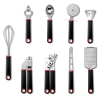 Stainless Steel Kitchen Utensils with Plastic Handles | Cooking Tools | Everyday Home Deal