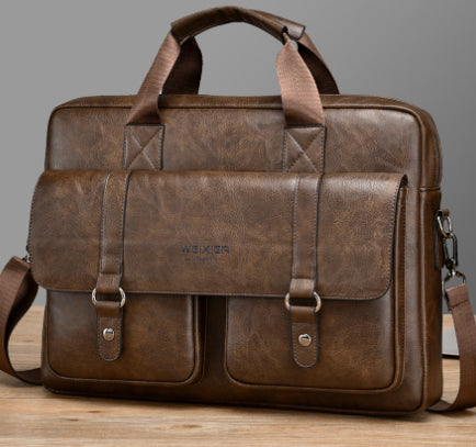 Men's Business Large-Capacity Shoulder Crossbody Simple Briefcase | Everyday Home Deal