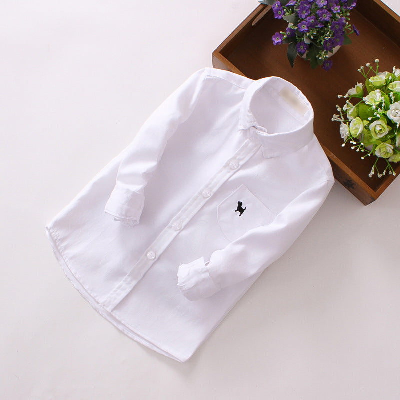 Boys' Pure 100% Cotton Long-Sleeved Dress Shirts — Premium Apparel Deal | Everyday Home Deal