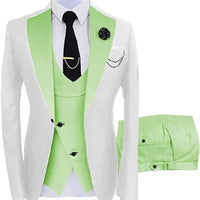 Mens Three-piece Mixed-color Suit
