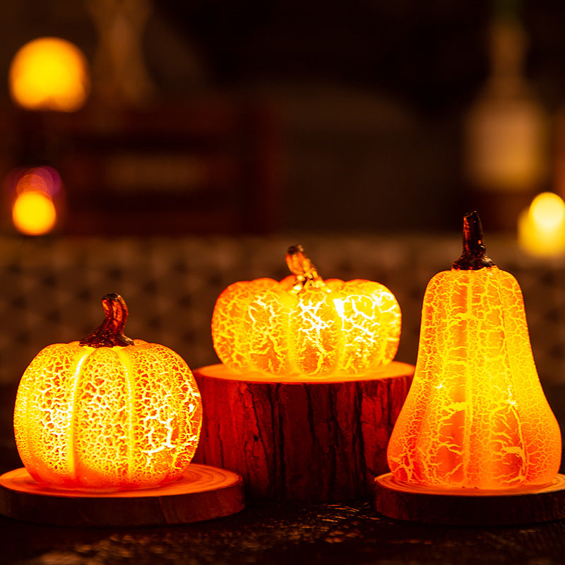 New Halloween Pumpkin Lantern Simulation Pumpkin LED Candle Lamp Resin Luminous Pumpkin | Everyday Home Deal
