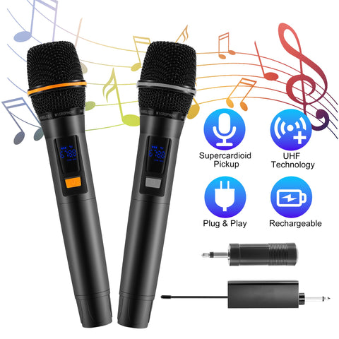 2Pc UHF Wireless Mics - Best Pro Audio Deal | Everyday Home Deal