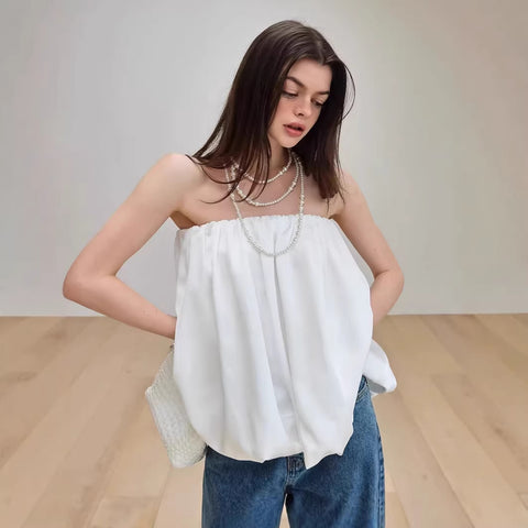 Womens Casual Satin Strapless Camisole - Premium Best Deal | Everyday Home Deal